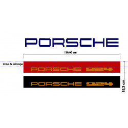 Modèle pare-soleil "PORSCHE" avec option de couleur. Nous contacter contact@decoracing.com