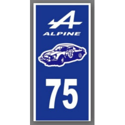 ALPINE immatriculation (R896)