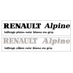 Alpine lettres zebra A310....