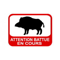 sticker panneau " battue...